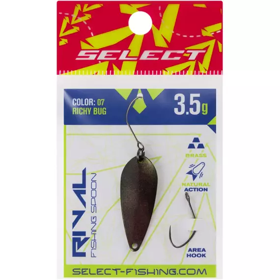 Блешня Select Rival 3.5g 34mm #07 Richy Bug, Вага блешні: 3.5, Колір блешні: #07 Richy Bug, фото , изображение 2